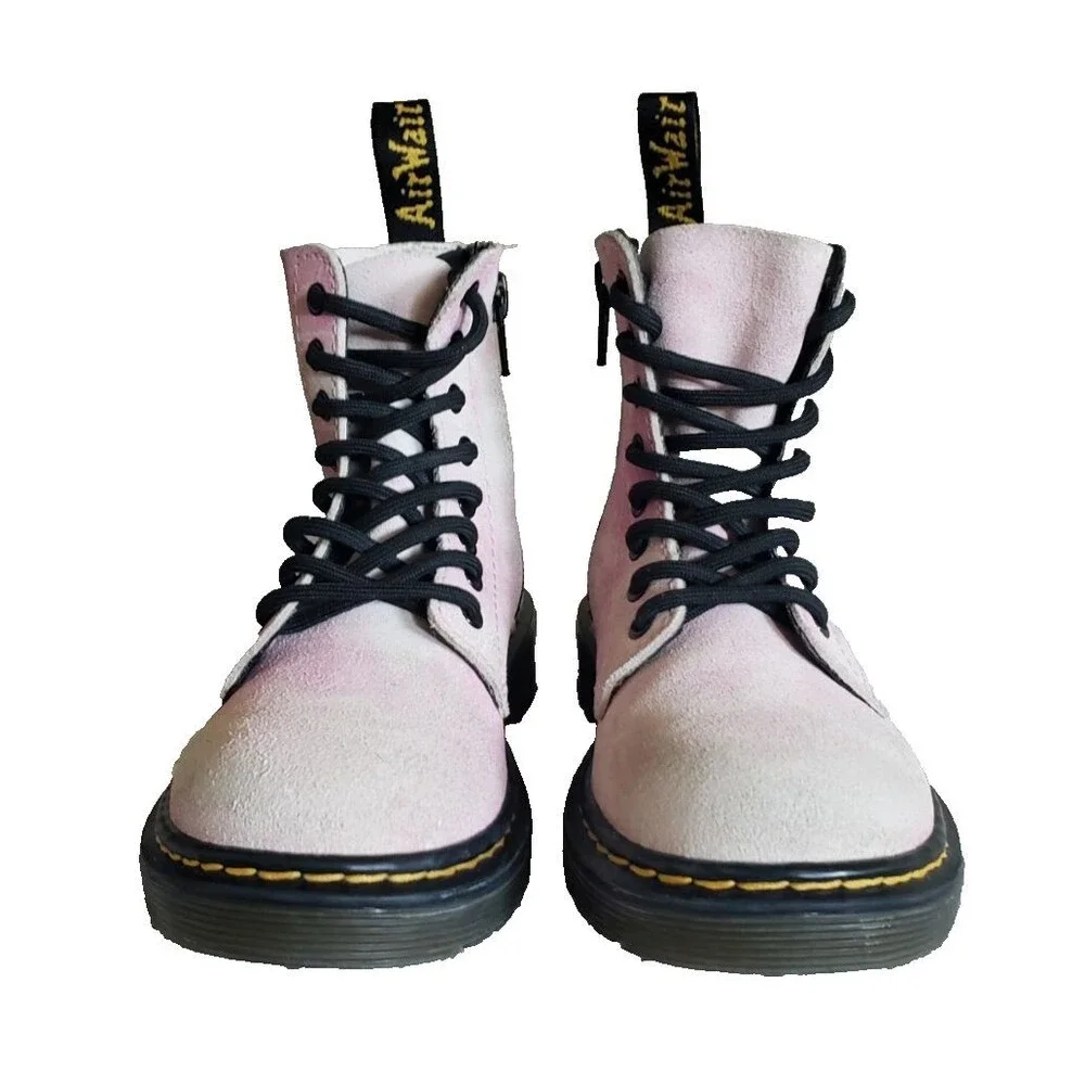 Dr. Martens 1460 Pascal J Boots Kids Size 12 Pink Suede Tie Dye Combat Zip Fairy